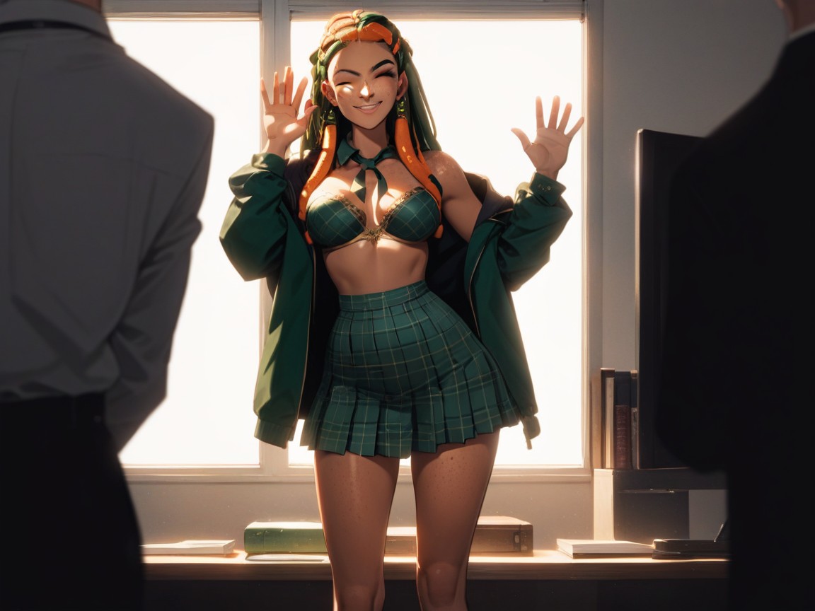 Rounded Thighs, Freckles On Face, 1 Persona Porno IA