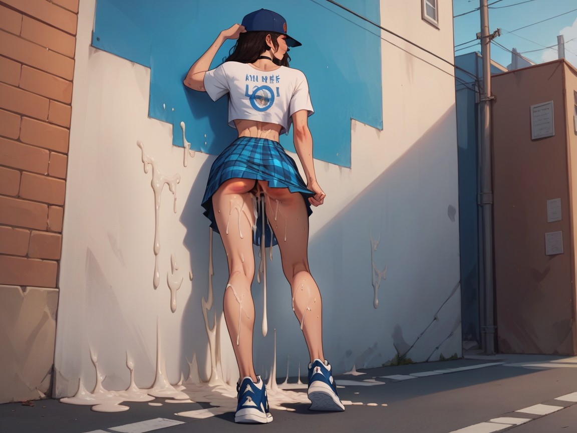 De Pie, Longitud Media, Lean Thighs Porno IA