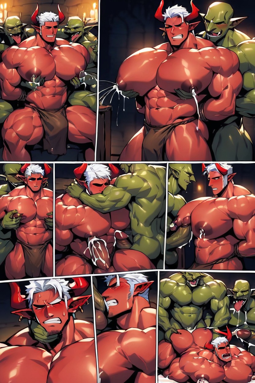 Gigantesco, Devil Gang Banged By Goblins, Showing Anus Porno gay IA