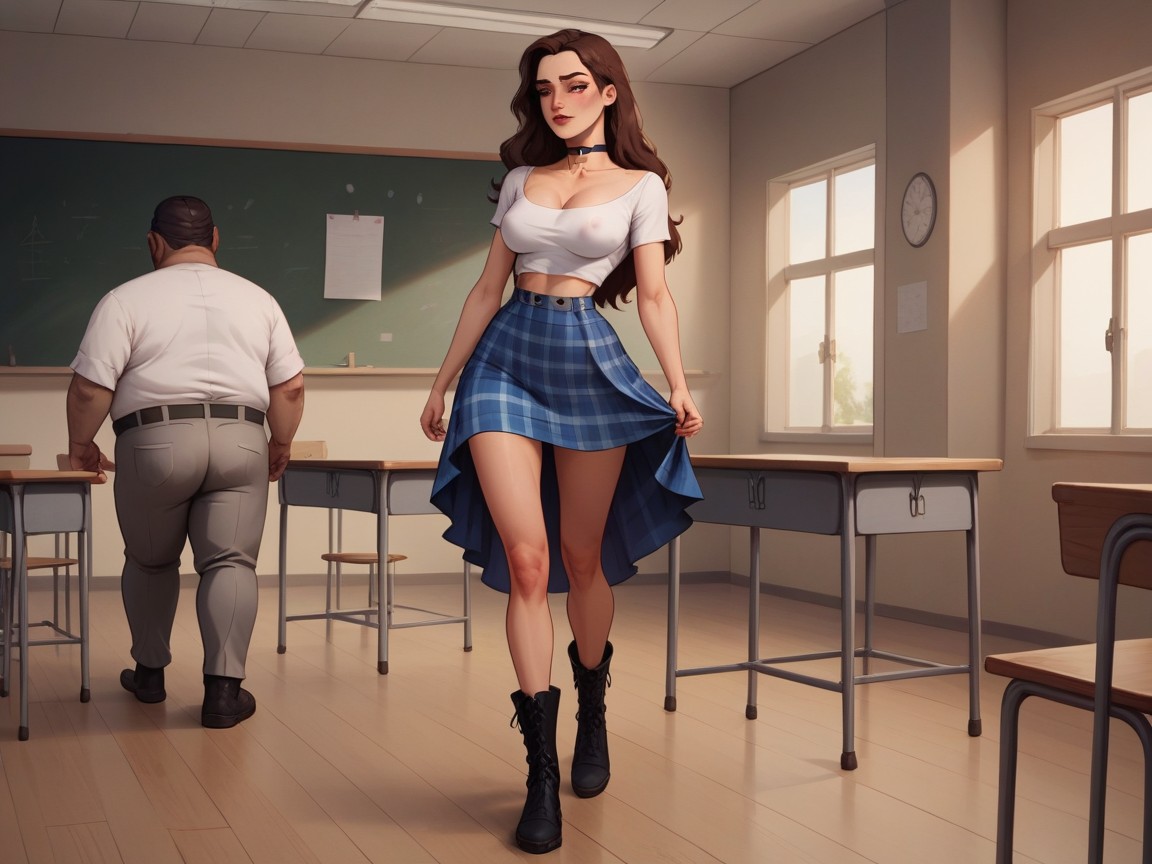 Ass Spanked, Lean Body, Old Fat Man AI Porn