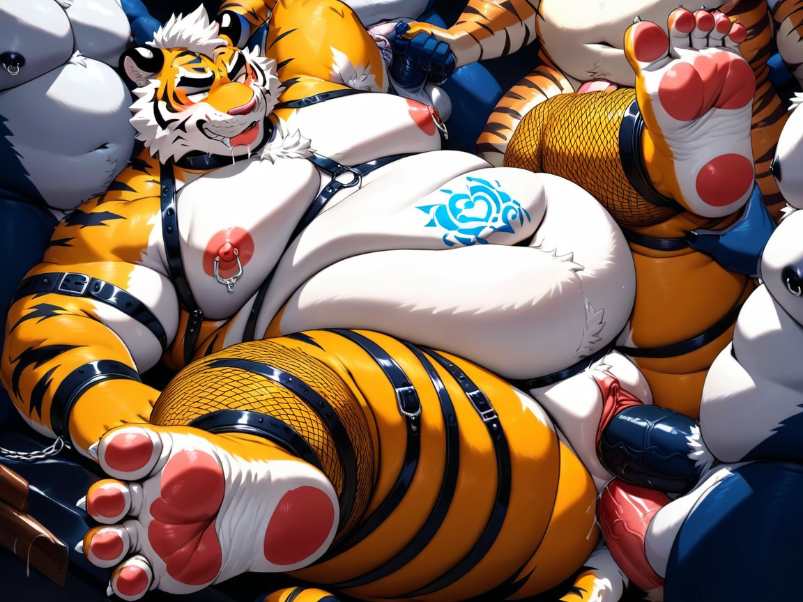 Fat Face, Horny, Double Penetration Furry AI Porn