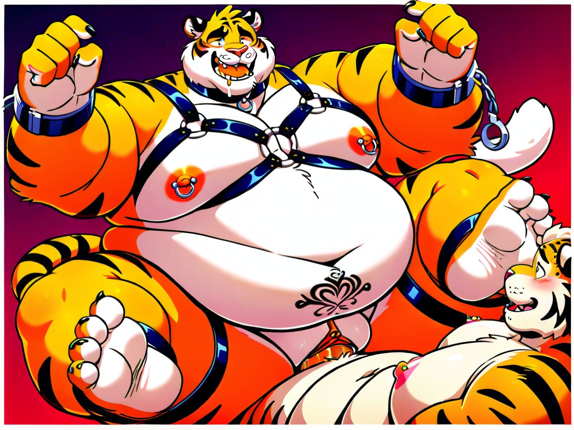 Horny, Shackles, Tiger Furry AI Porn