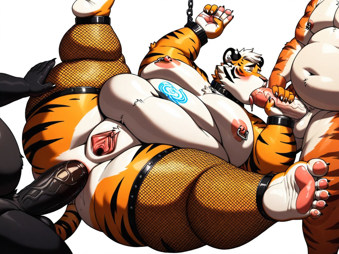 Leather Straps On Body, Fat Pussy, Drooling Furry KI Porno