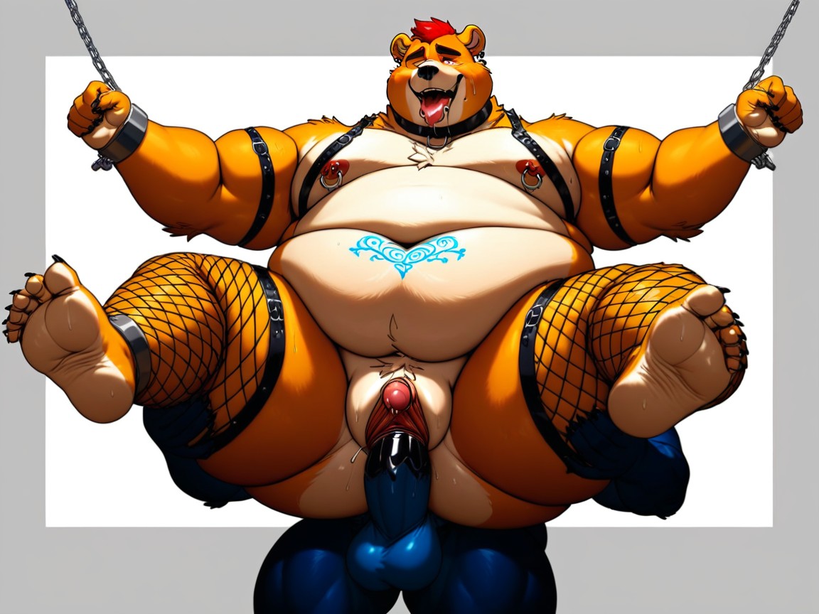 Drooling, Fat Round Face, Shackles Furry IA
