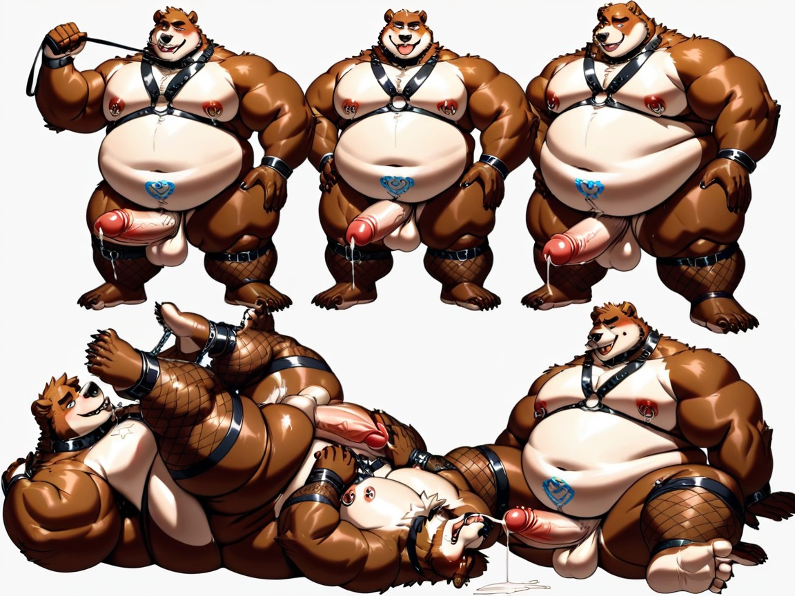 Horny, Massive Belly, Big Balls Furry AI Porn