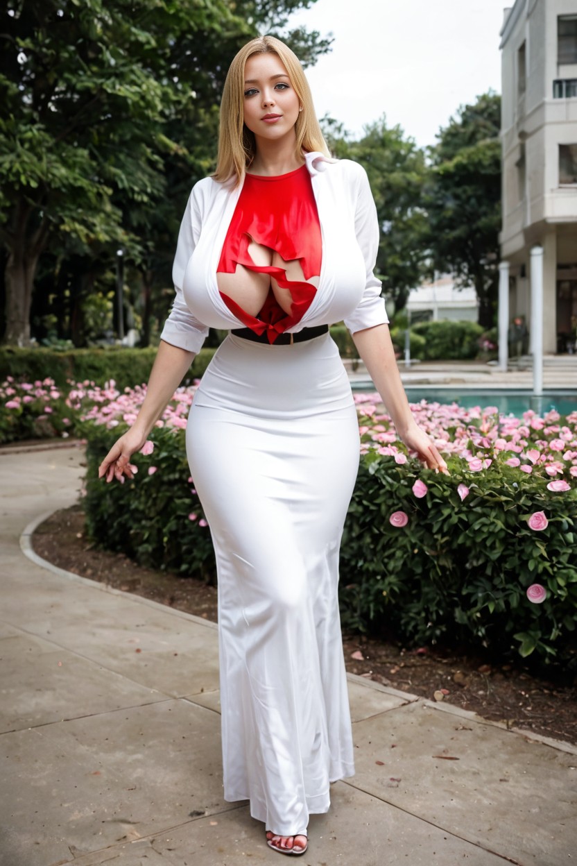 In The Park, Huge Sagging Breasts, Deep Cleavage Porno IA