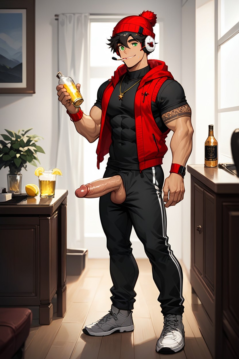 Erection, Big Biceps, Hot AI Gay Porn