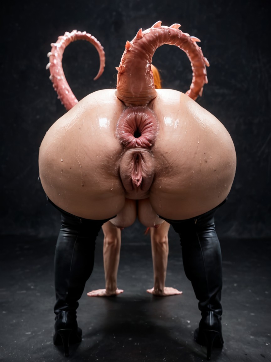 Bright Anus Color, Evil Anthro Demon, Spiked Ovipositor Moving Into Anus Body Porno IA