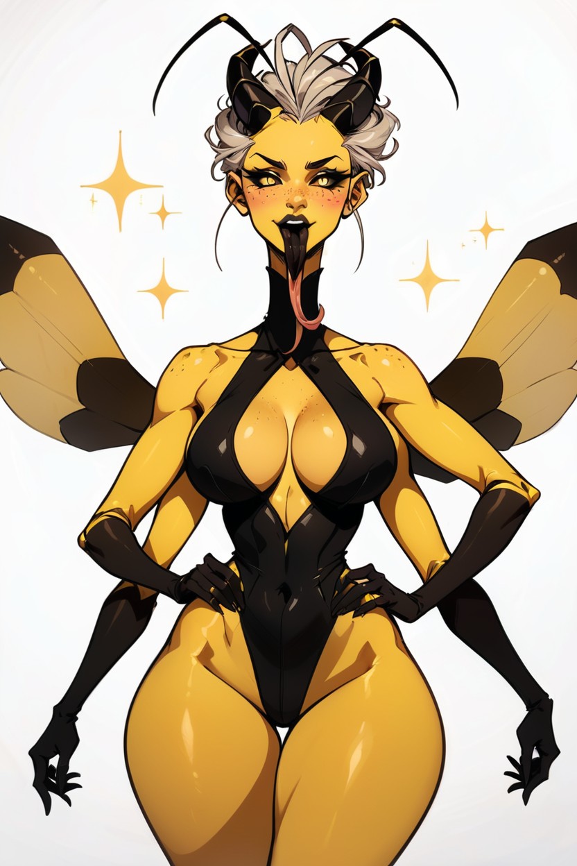 Yellow Eyes, Perky Yellow Breasts, Antenna KI Porno