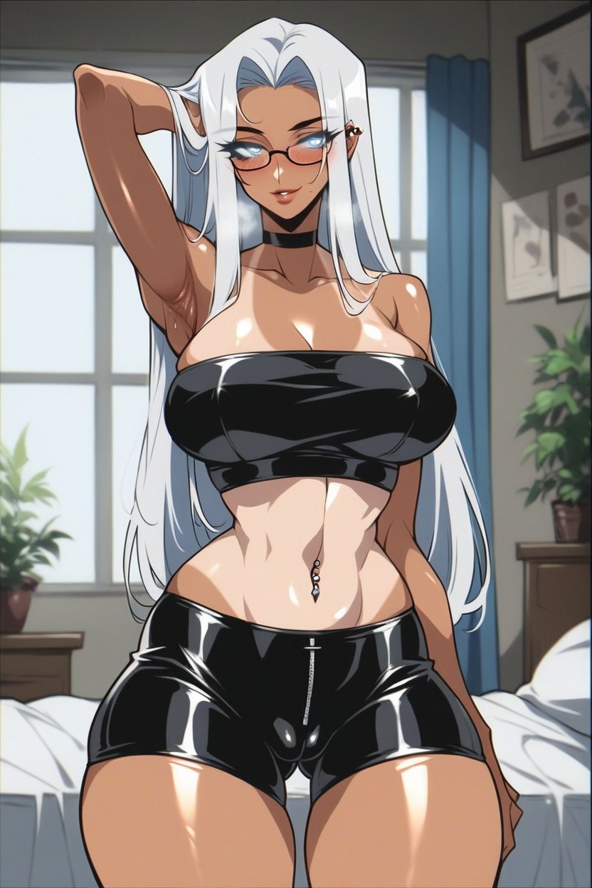 Eyeliner, Piel Grasa, Extreme Stached Waist Hentai IA