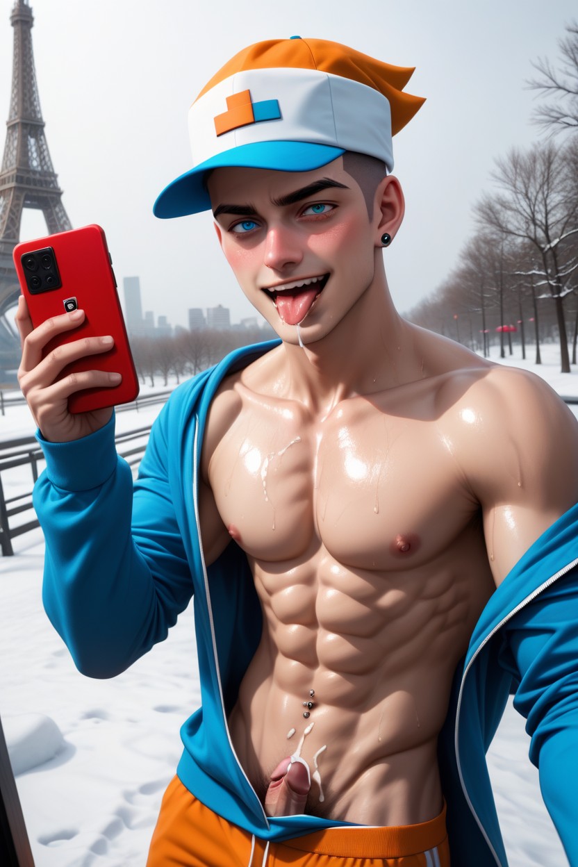 Pico Boyfriend, Corrida, Open Hoodie Porno gay IA