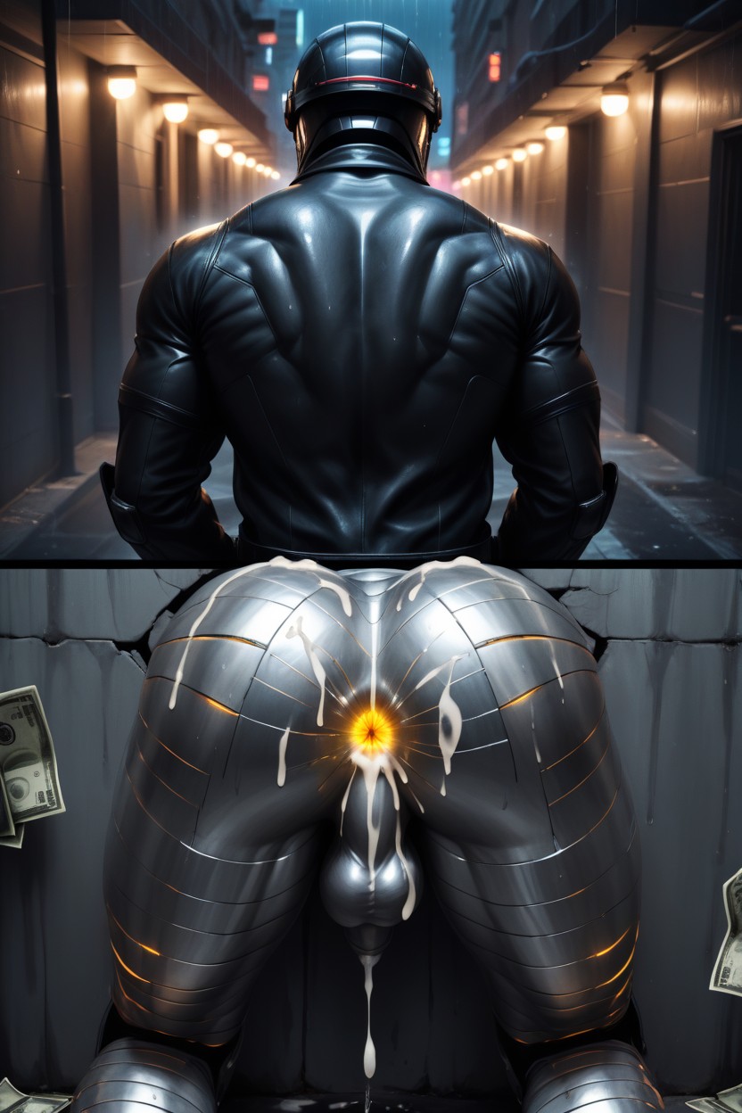 Male Genitalia Only, Cum Squirting From Asshole, Bubble Butt AI Gay Porn