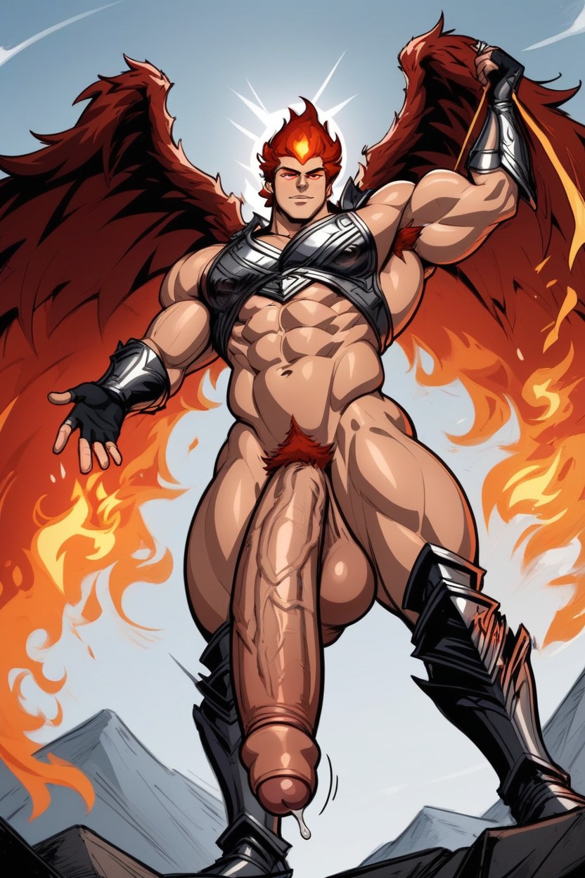 Angel Of Fire, Realm Of Fire, Flying AI Gay Porn