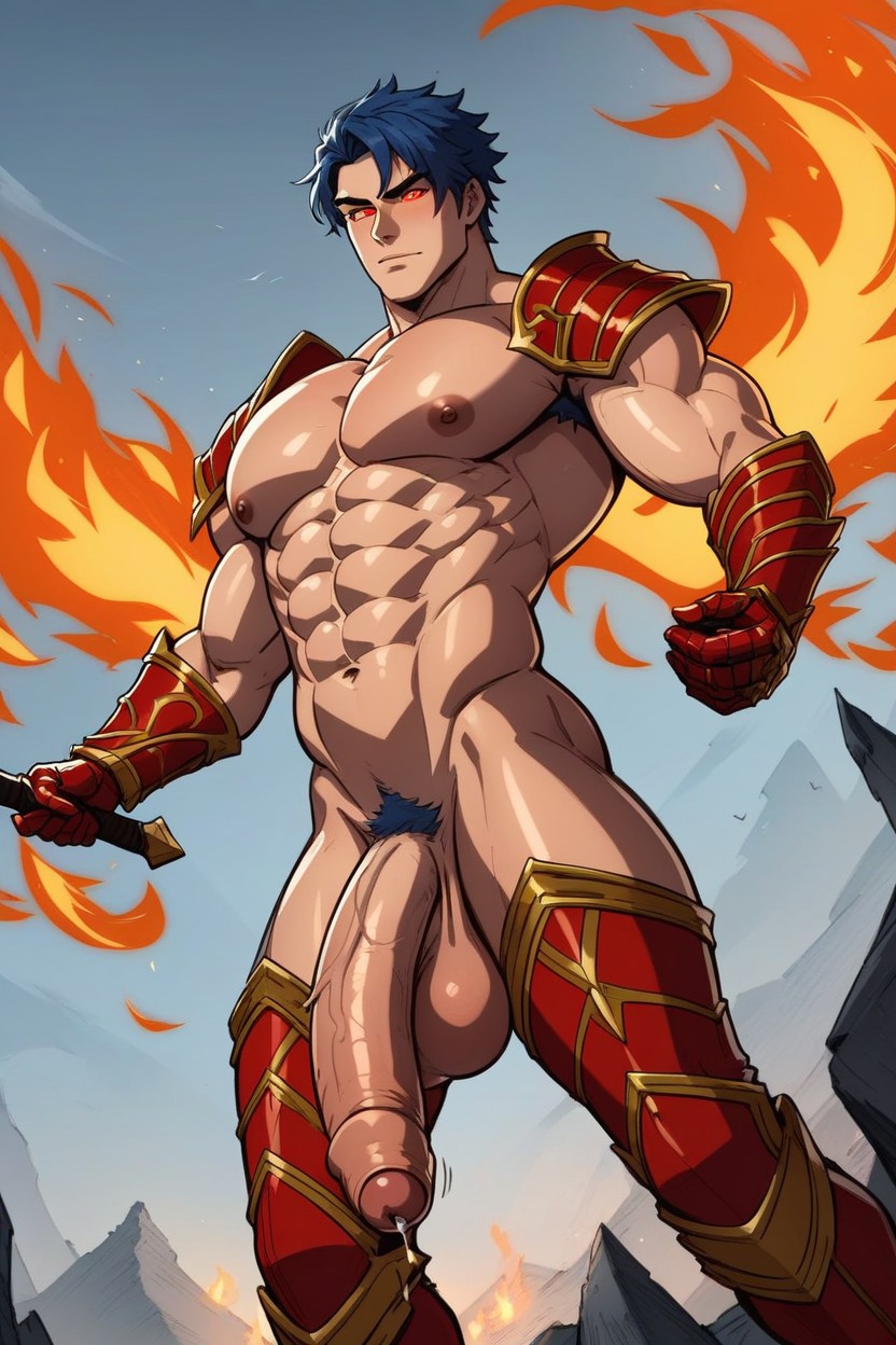 Surrounded By Flames, Large Ass, Battlefield AI Gay Porn