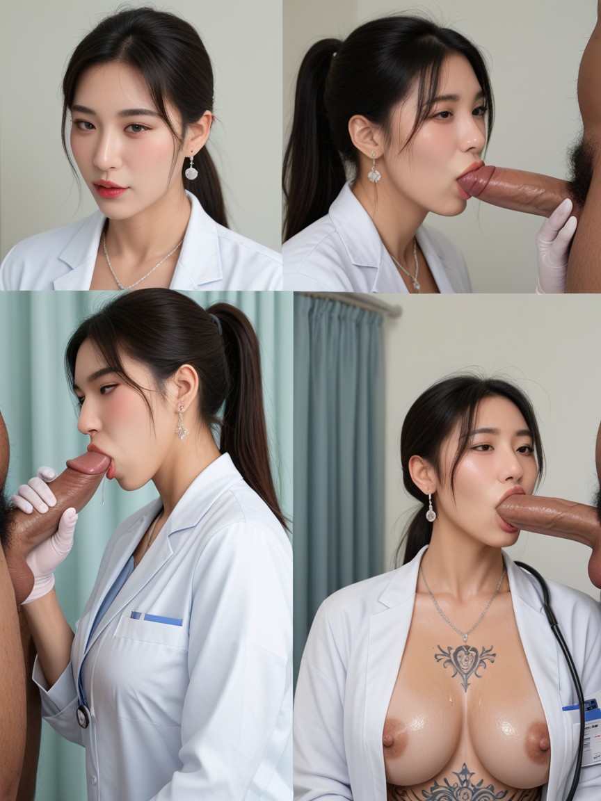 Extremely Tanned, Pre Cum, Doctor Blouse 國產AI成人