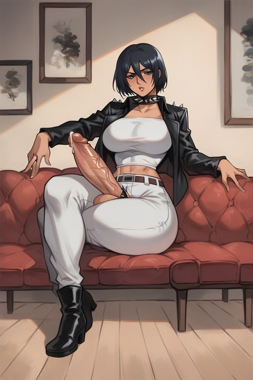 He Also Drinks A Coffee That Has His Own Semen, Thick Thighs, Living Room Hentai AI Porn