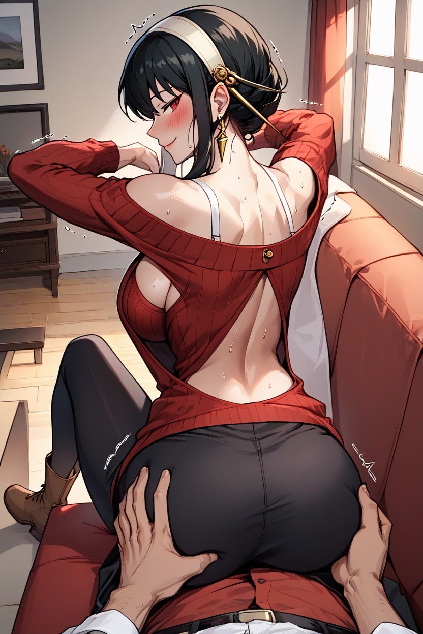 Large_breasts, Back_cutout, Culo GrandeHentai IA