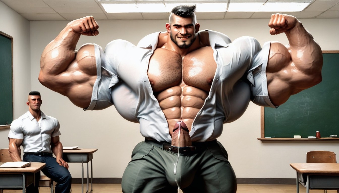 Full Body, Hyper Muscle, Sleeved AI Gay Porn