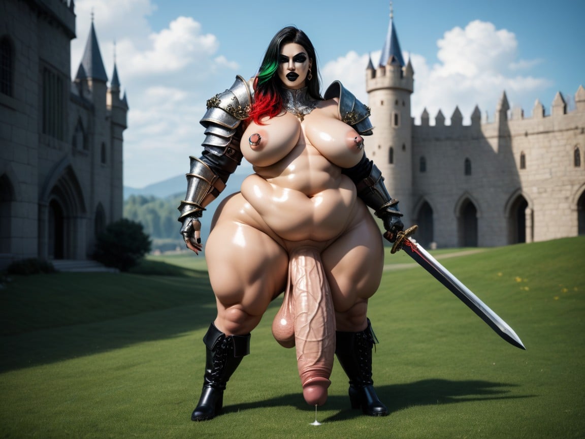 Shaved Body, Model, Extremely Morbidly Obese AI Gay Porn
