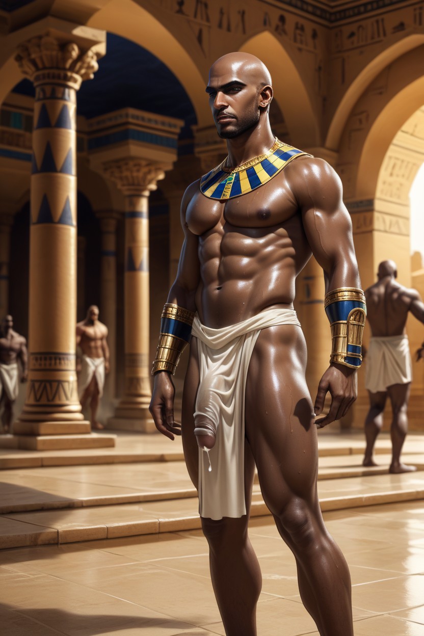 One Standing, Cinematic, No Femininity AI Gay Porn