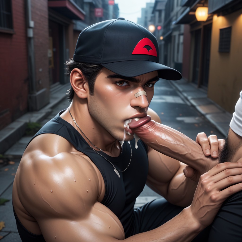 Handsome, Night Time, Cute AI Gay Porn