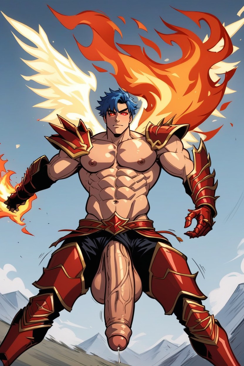 Battlefield, Fire Swords, Big Pecs AI Gay Porn