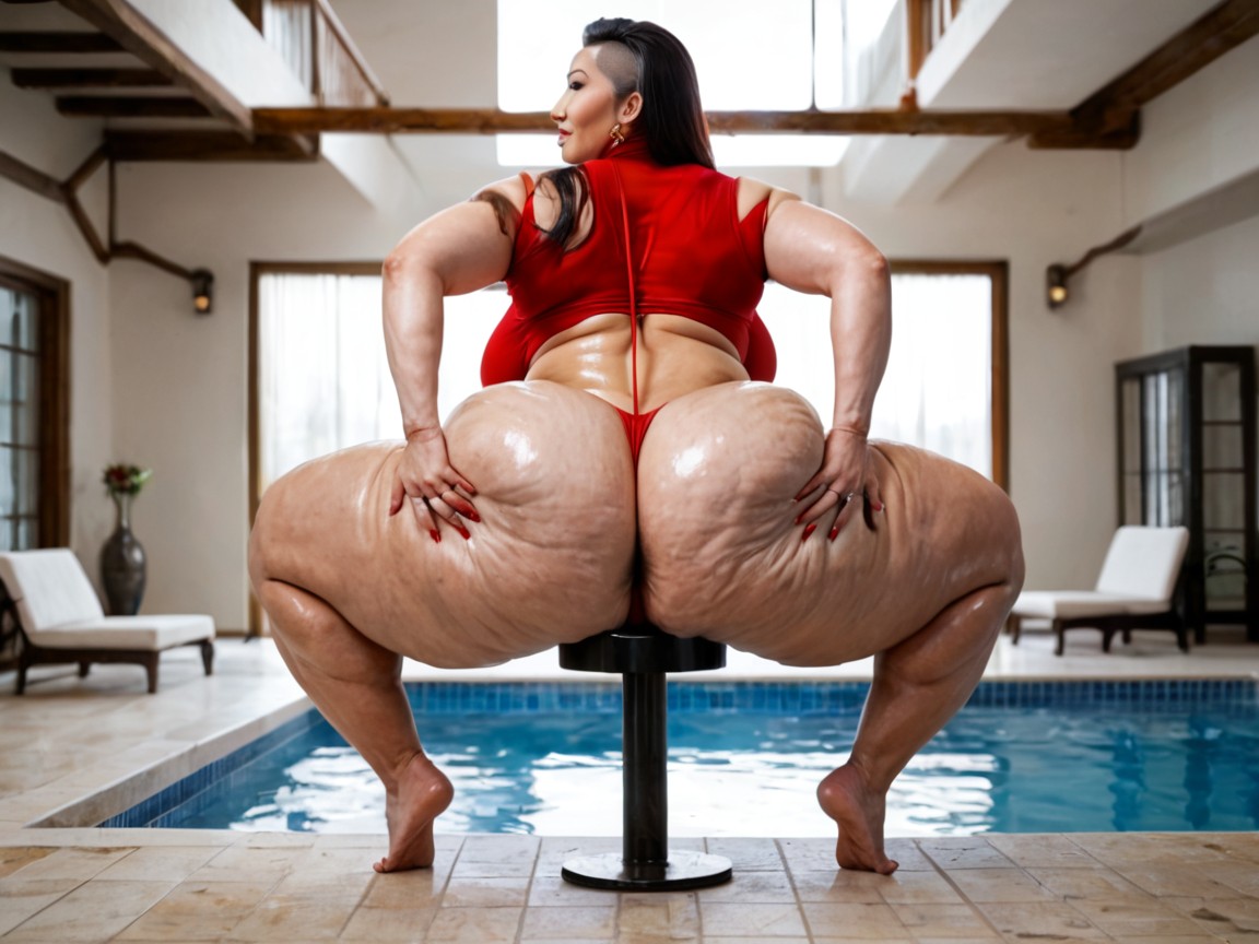 Spreading Ass, Wide Ass, Chinese Woman BBW AIエロ