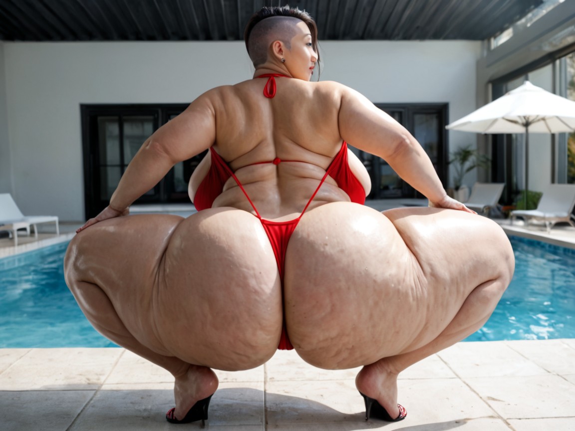 Massive Breasts, Smooth, Wide Ass BBW AI 야짤