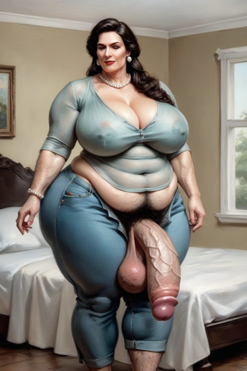 Mature Milf, Bedroom, Long Length AI Porn