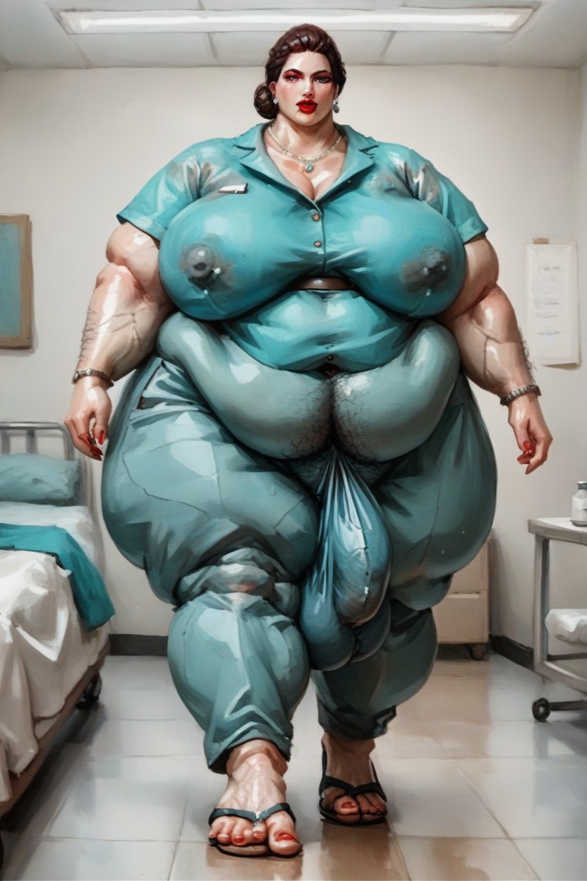 50+, Natural Saggy Breast, Turquoise Doctor Shirt Porno IA