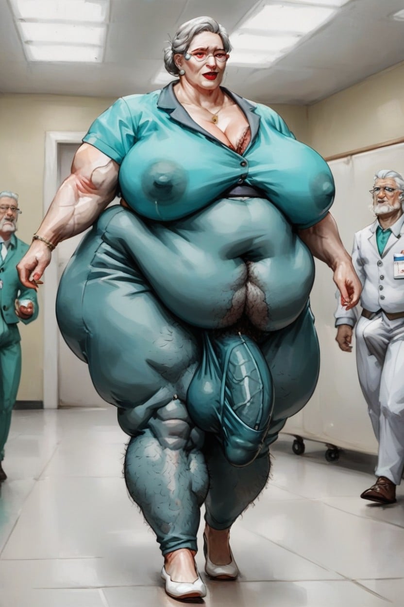 Walking, Moño, Natural Saggy Breast Porno IA