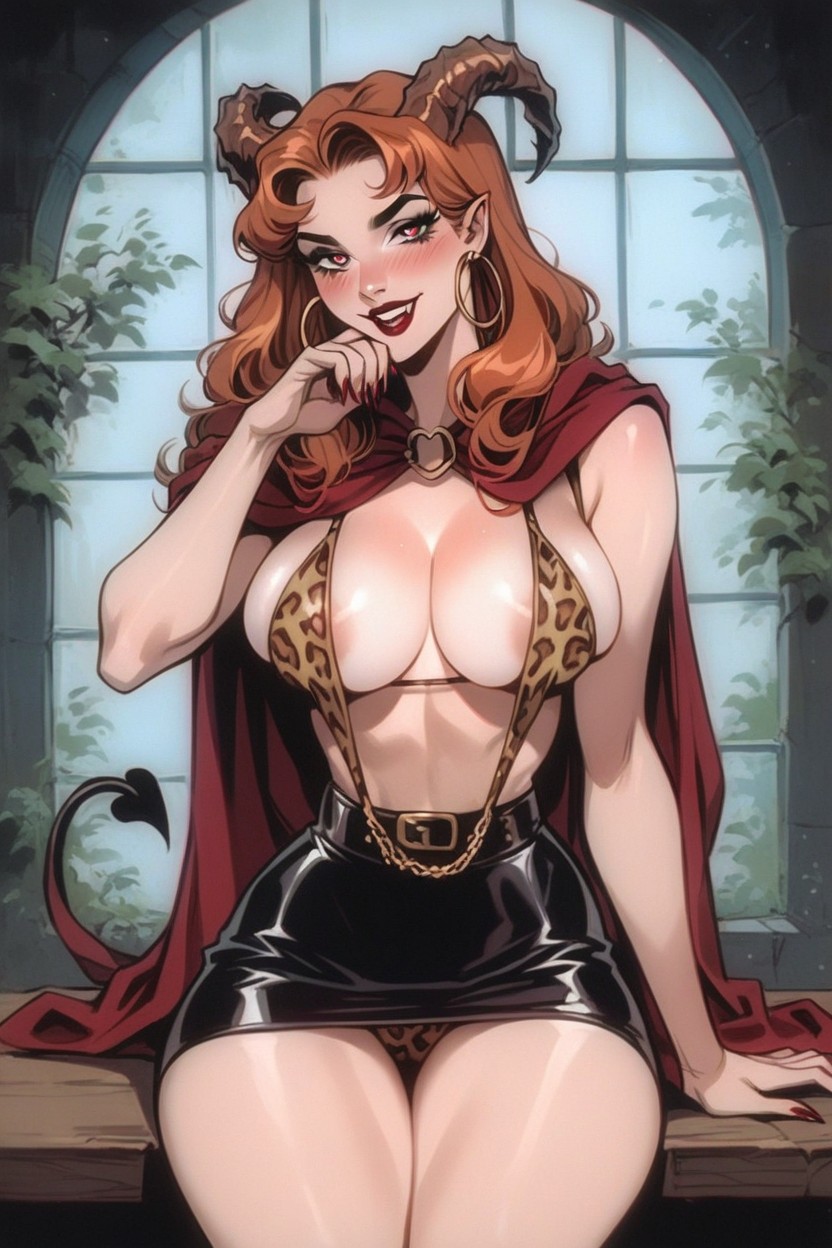 Cleavage, Embarrased But Horny, Horny Hentai AI Porn