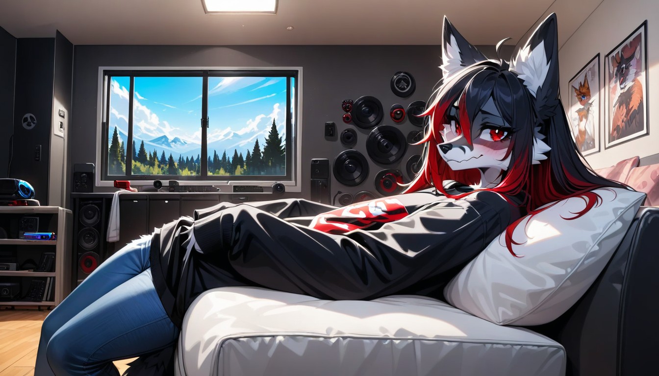 Detailed, Detailed, Lean Body Furry AI Porn