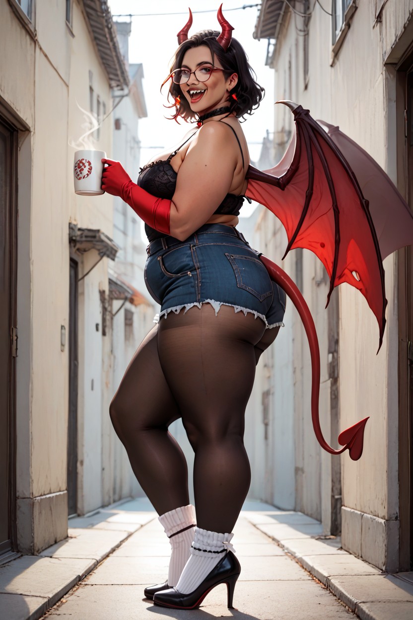 Shiny Pantyhose, Long Gloves, 18+ Porno IA