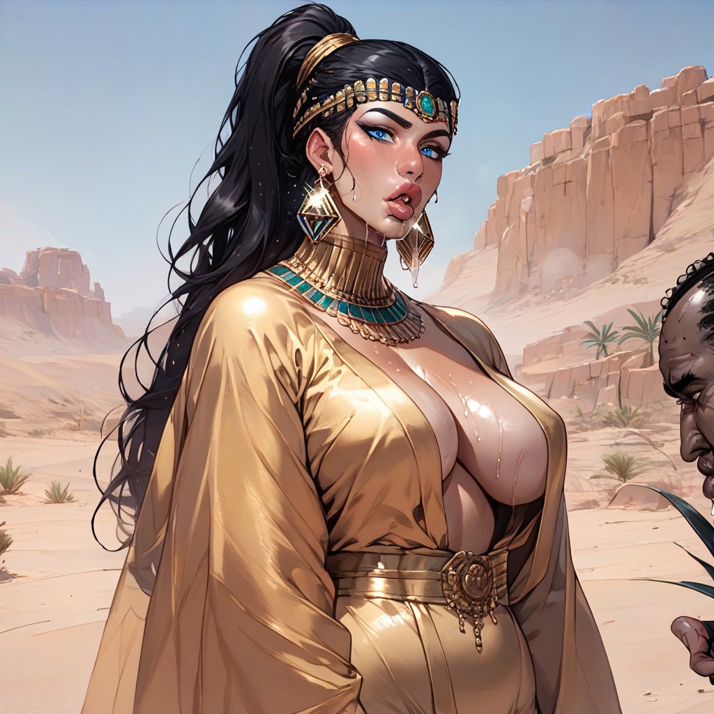 Massive Ass, Drooling, Desert AI Porn