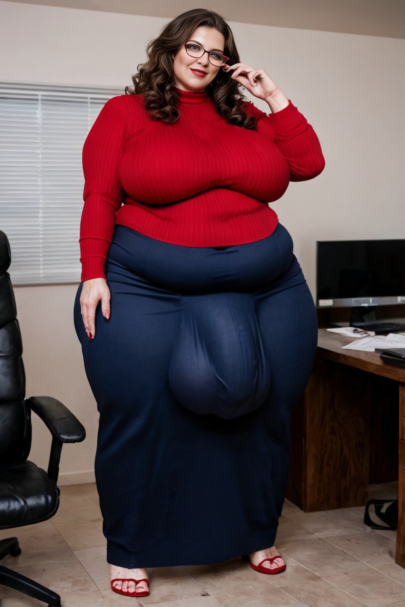 Glasses, Big Belly, Largo Porno IA