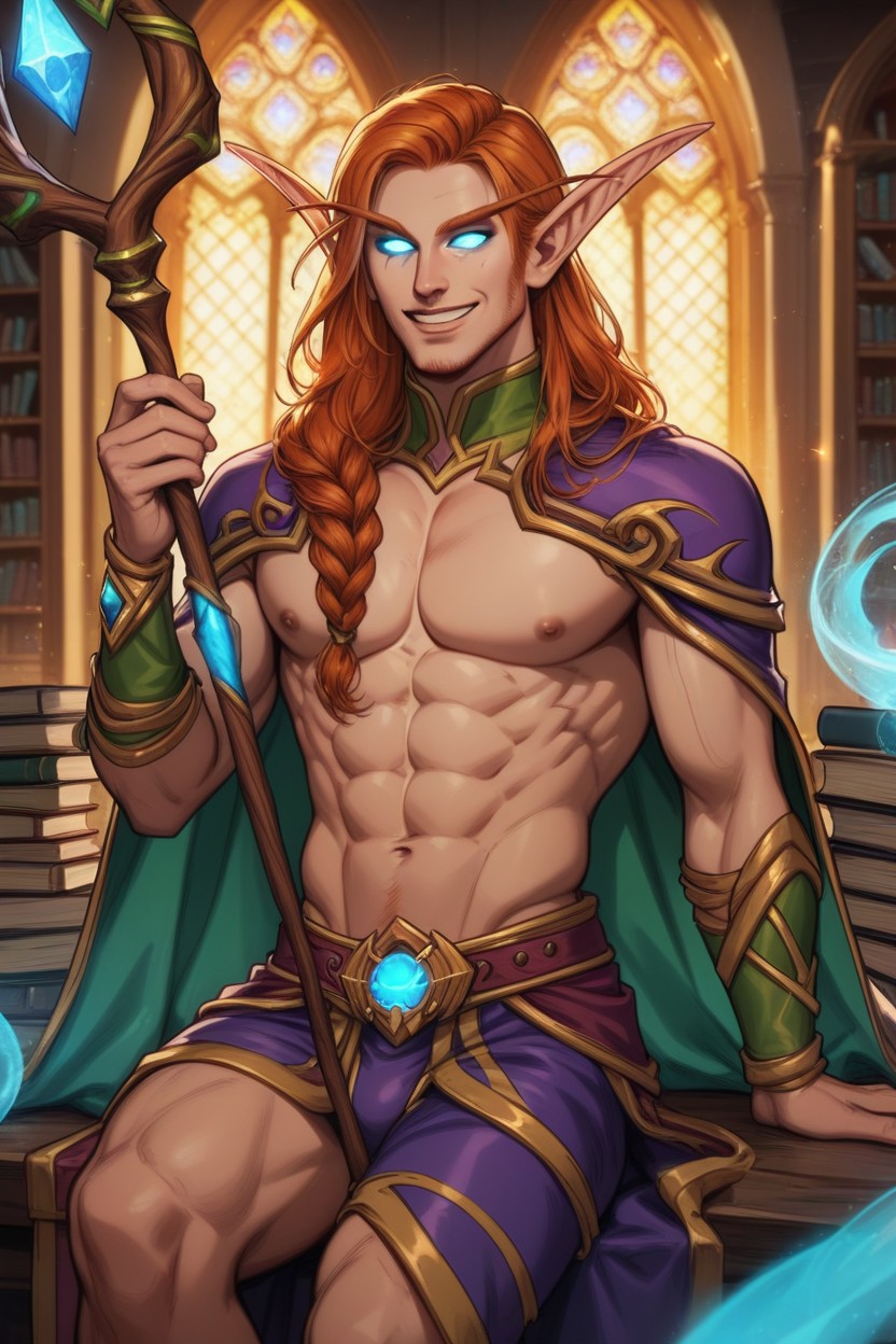 Men Only, Fit, Magical Circles AI Gay Porn