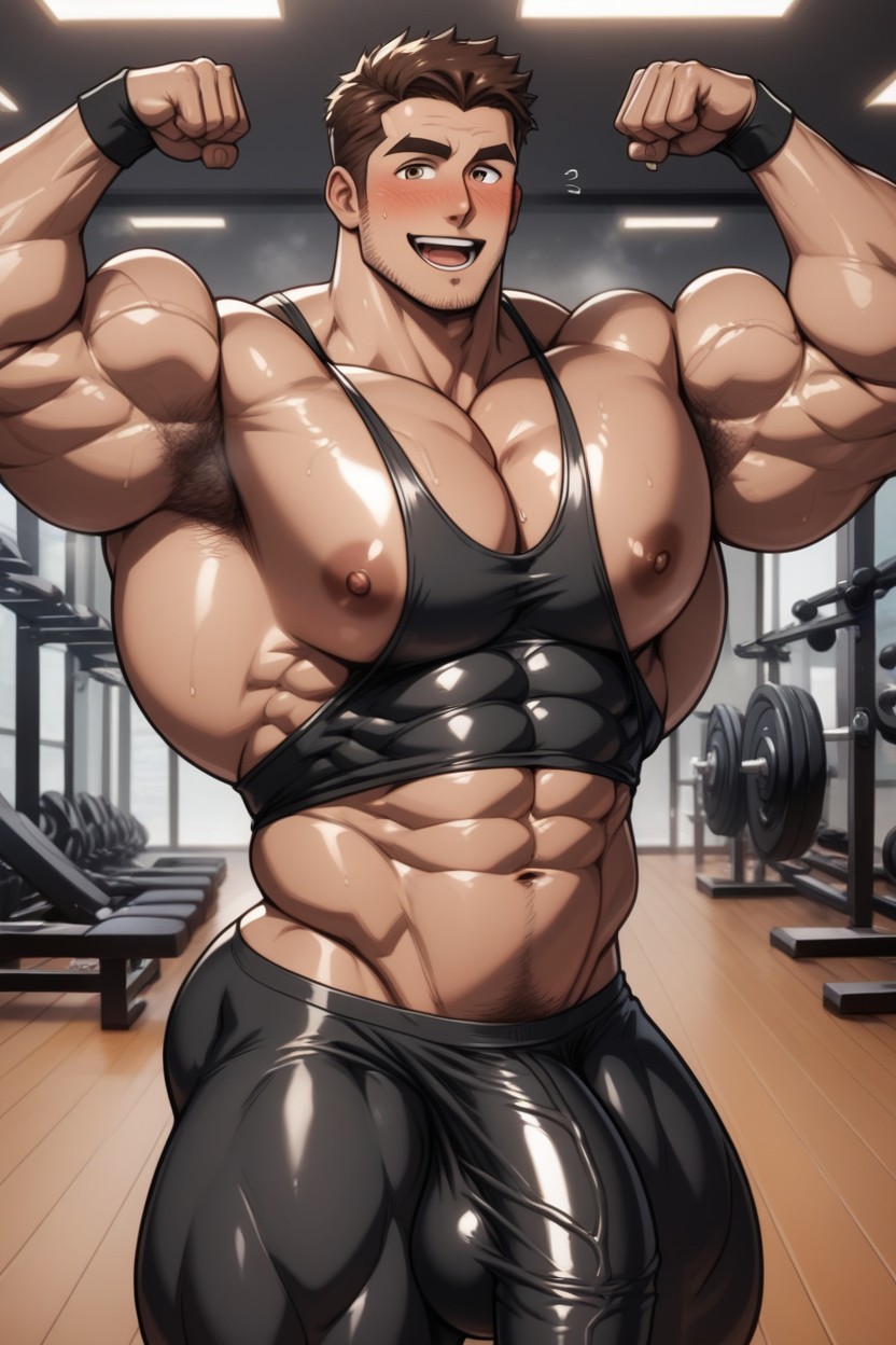 Armpits, No Pants, Oiled Bulge AI Gay Porn