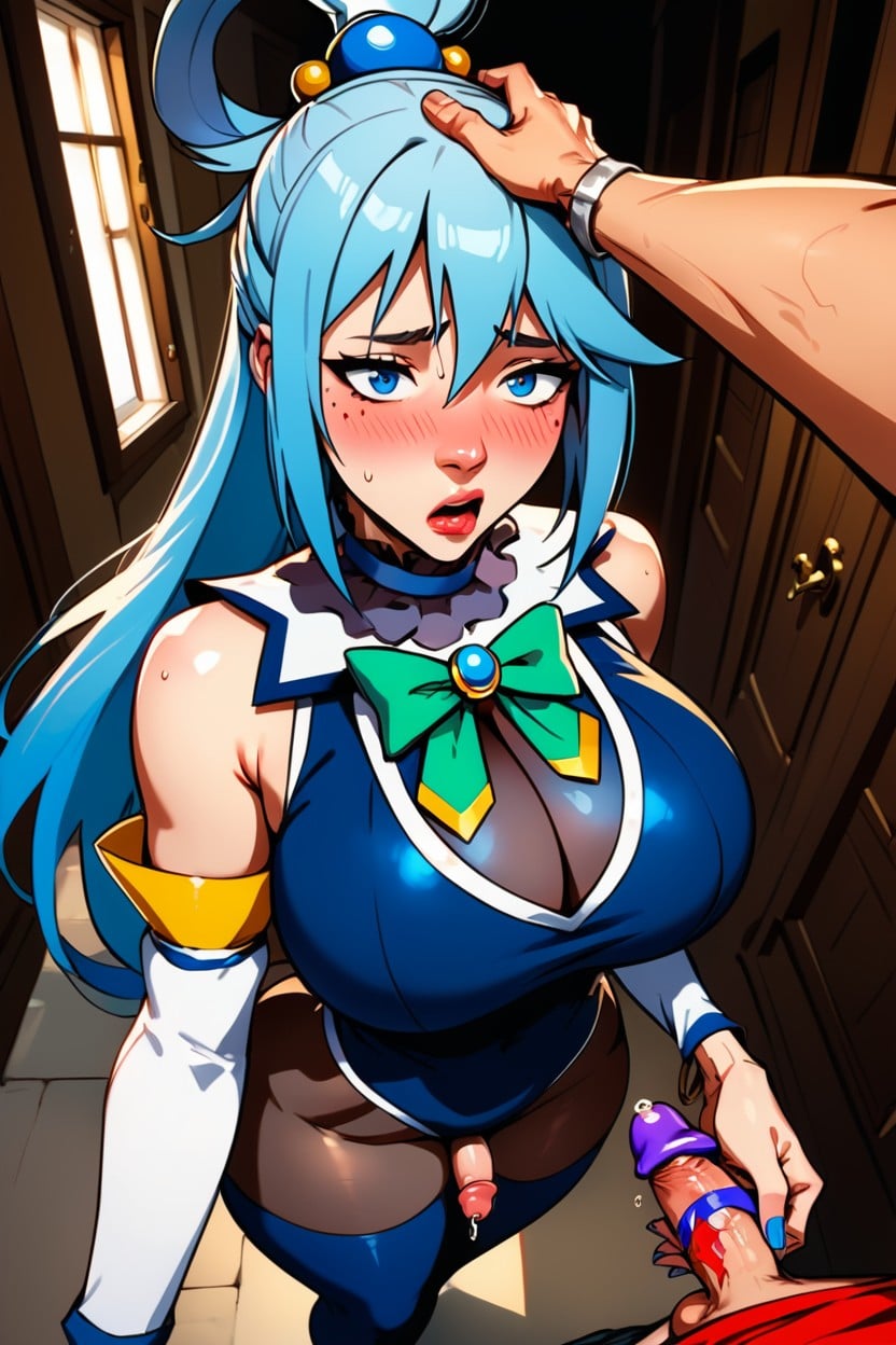 Normal Penis, High Ponytail, Waist Shemale AI Porn