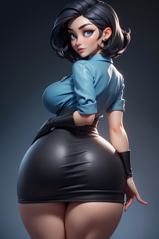 Rear View, Thighs Revealed, Perfect Body AI Porn