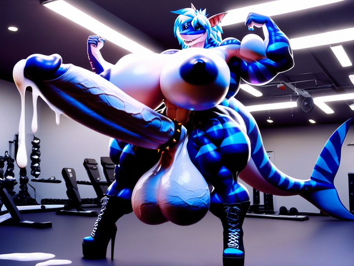 Huge Cock, Cum Flooding Everywhere, Gigantic Furry AI Porn