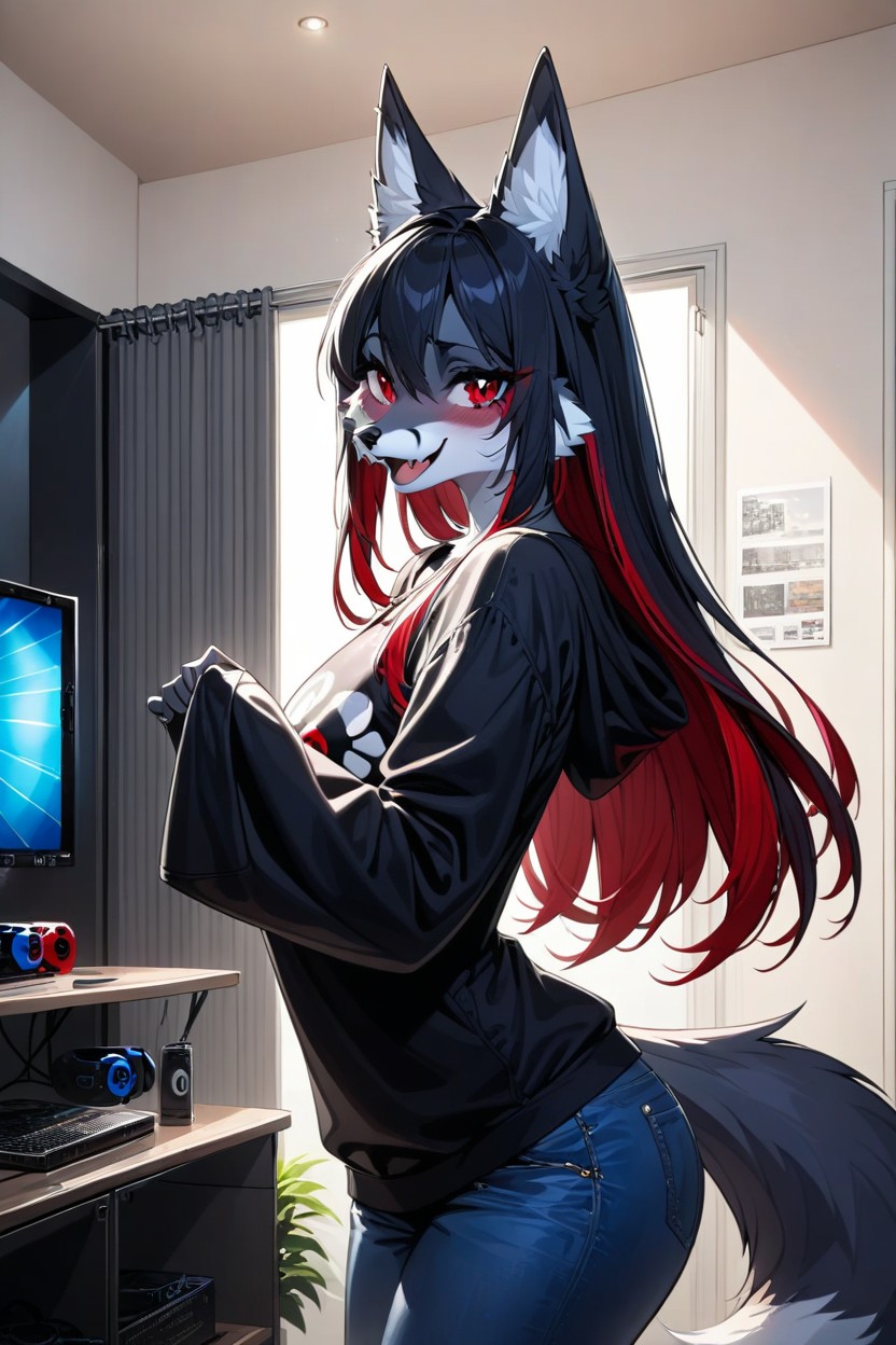 Solo, No Nsfw, Mignon Porno IA Furry