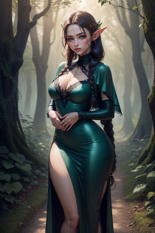 High Detail, Cinematic Focus, Wendigo Tenderly Holding Her Back Porno IA