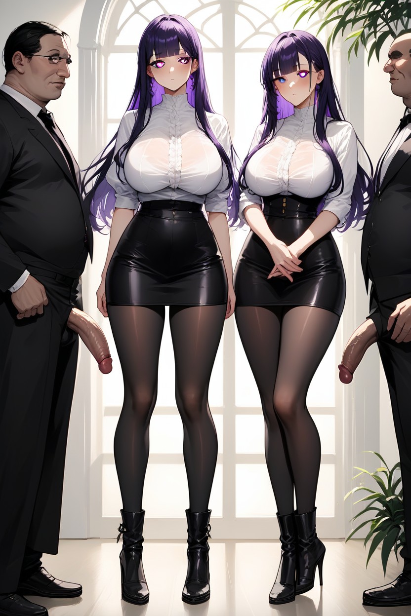 18+, Thick Thighs, Long Side Locks Hentai AI Porn