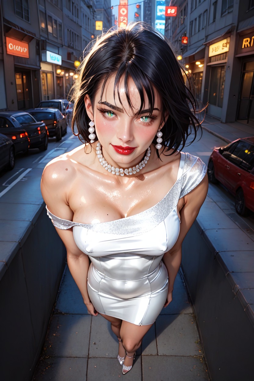 Top Down View, Wilma Deering From Buck Rogers, Silver Bodycon Minidress Porno IA