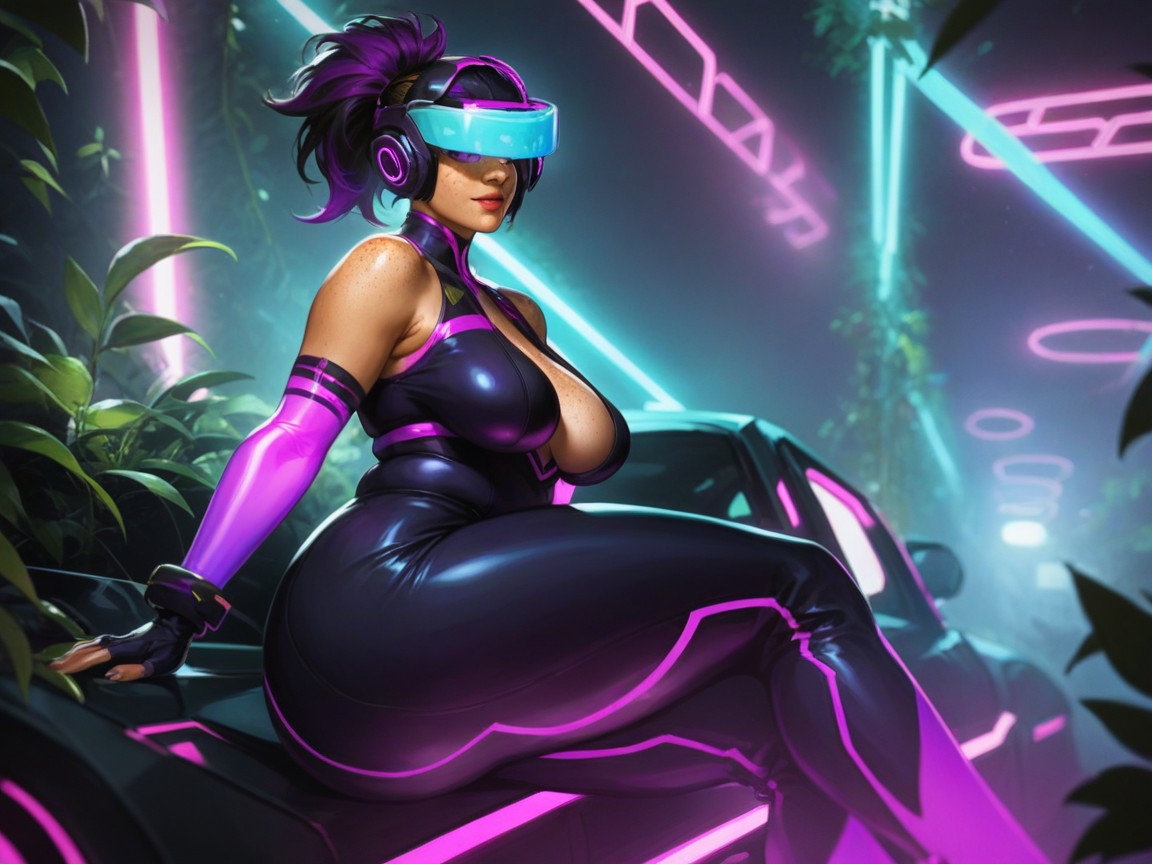 Chest And Hips Proportionate, 18+, Green Visor Helmet Porno IA