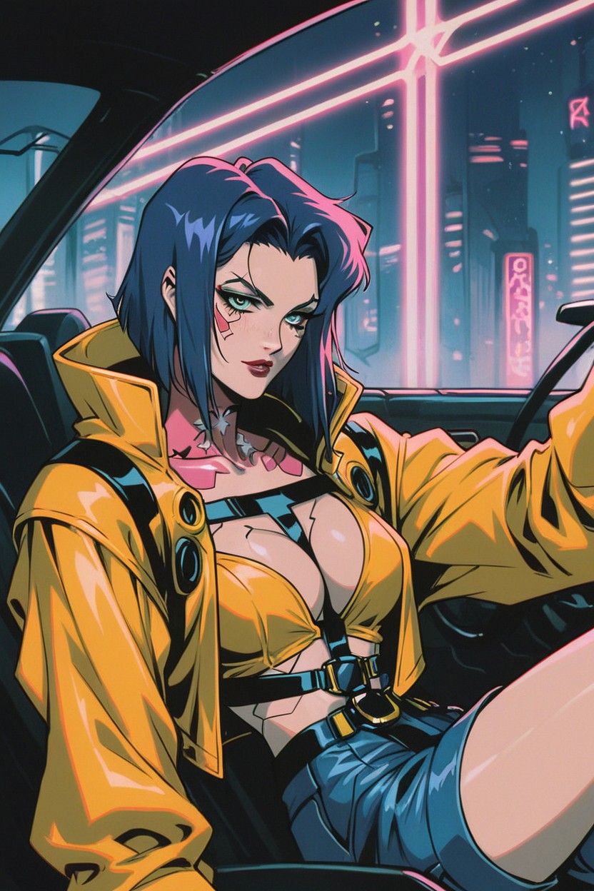 Driving, Cleavage, Night Hentai AI Porn
