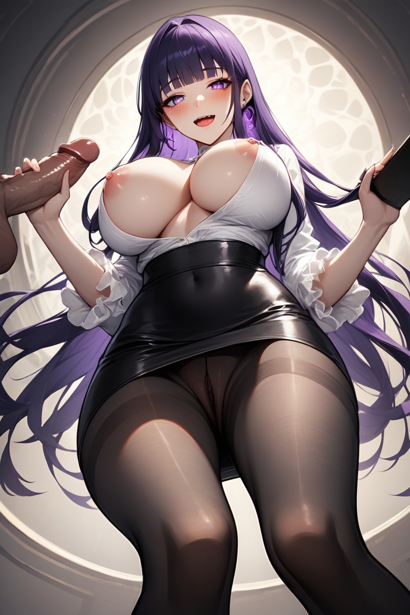 Black Pencil Skirt, Rounded Ass, Handjob Hentai IA