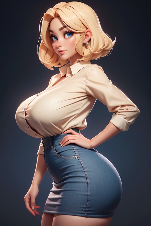 Perfect Body, Massive Ass, Curvy Hips AI Porn