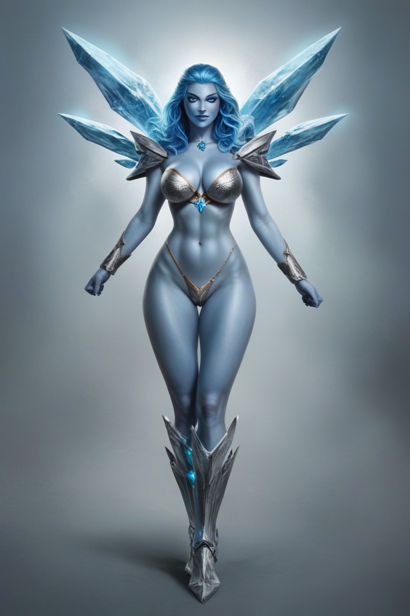 Sapphire Eyeshadow, Ojos Azules, Light Blue And Dark Silver Hentai IA
